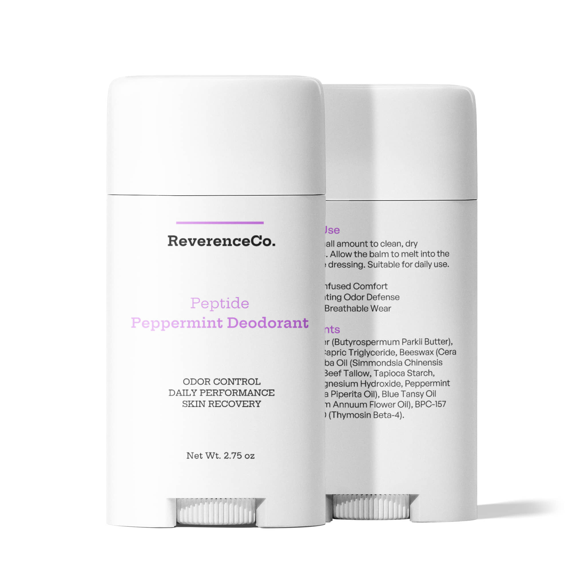 2 Pack Peptide Peppermint Deodorant